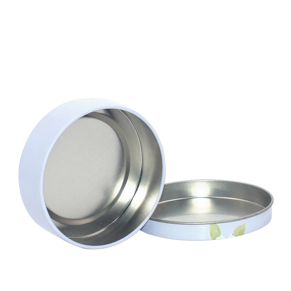 Круглая металлическая жестяная коробка для конфет и мяты
