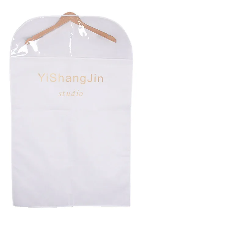durable reusable gown cover dress cover clear poly plastic bag with zip lock for garment bag for hanging colth dust bag