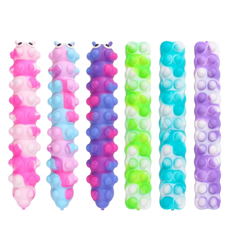 Slug Push Pop Bubble Fidget Toy Silicone Suction Cup Decompression Toys