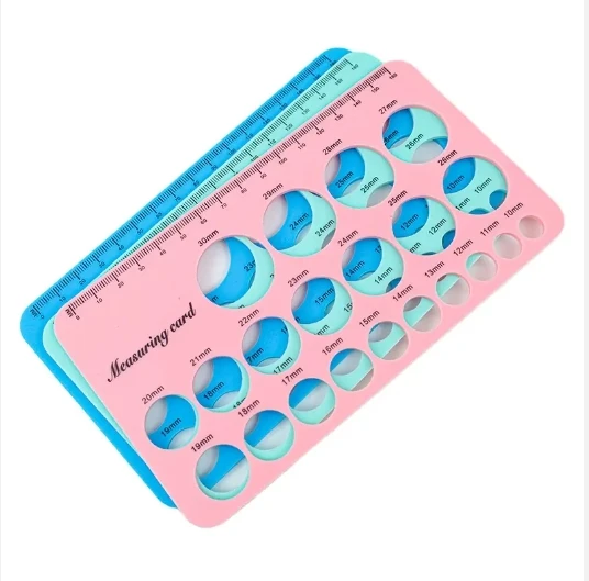 Factory wholesale price breast flange breast pump size tool measuring ruler soft joint silicone flange size card