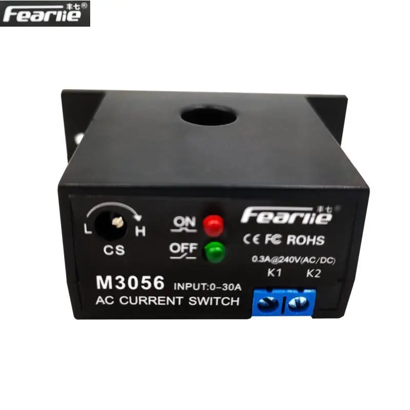 AC 0.5-30A Adjustable Normally Closed Current Mini Self-powered Sensing Switch for Substation