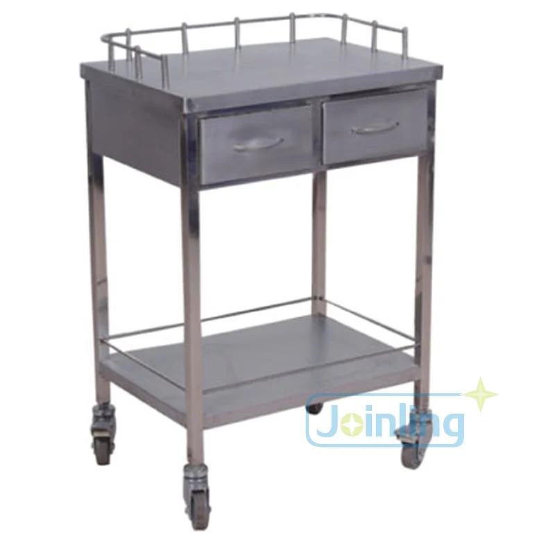 Stainless Steel Anaesthesia Trolley With Two Layers