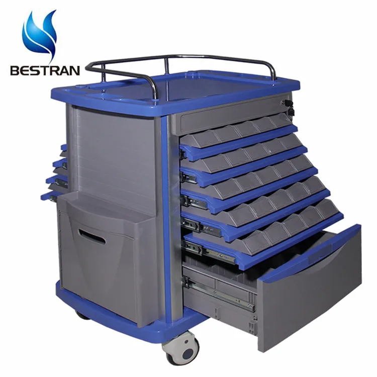 BT-MY002 больничные ручные тележки и для лекарств двусторонний медицинский аварийный карет цена