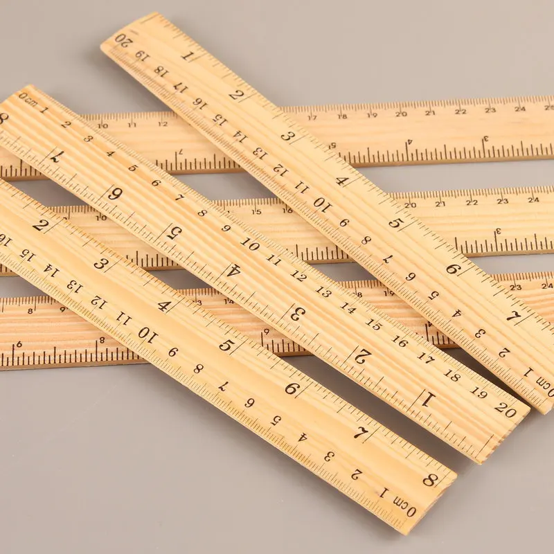 Bulk Whole Wooden Ruler 20cm Scale Ruler Teaching Ruler For School
