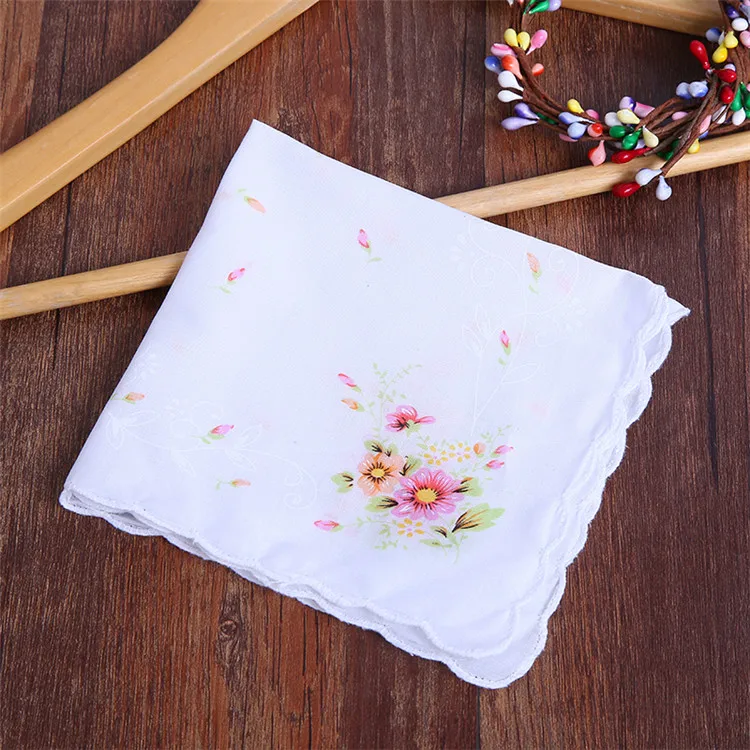 
Fashionable 100% cotton lady handkerchief woven printing square handkerchief 