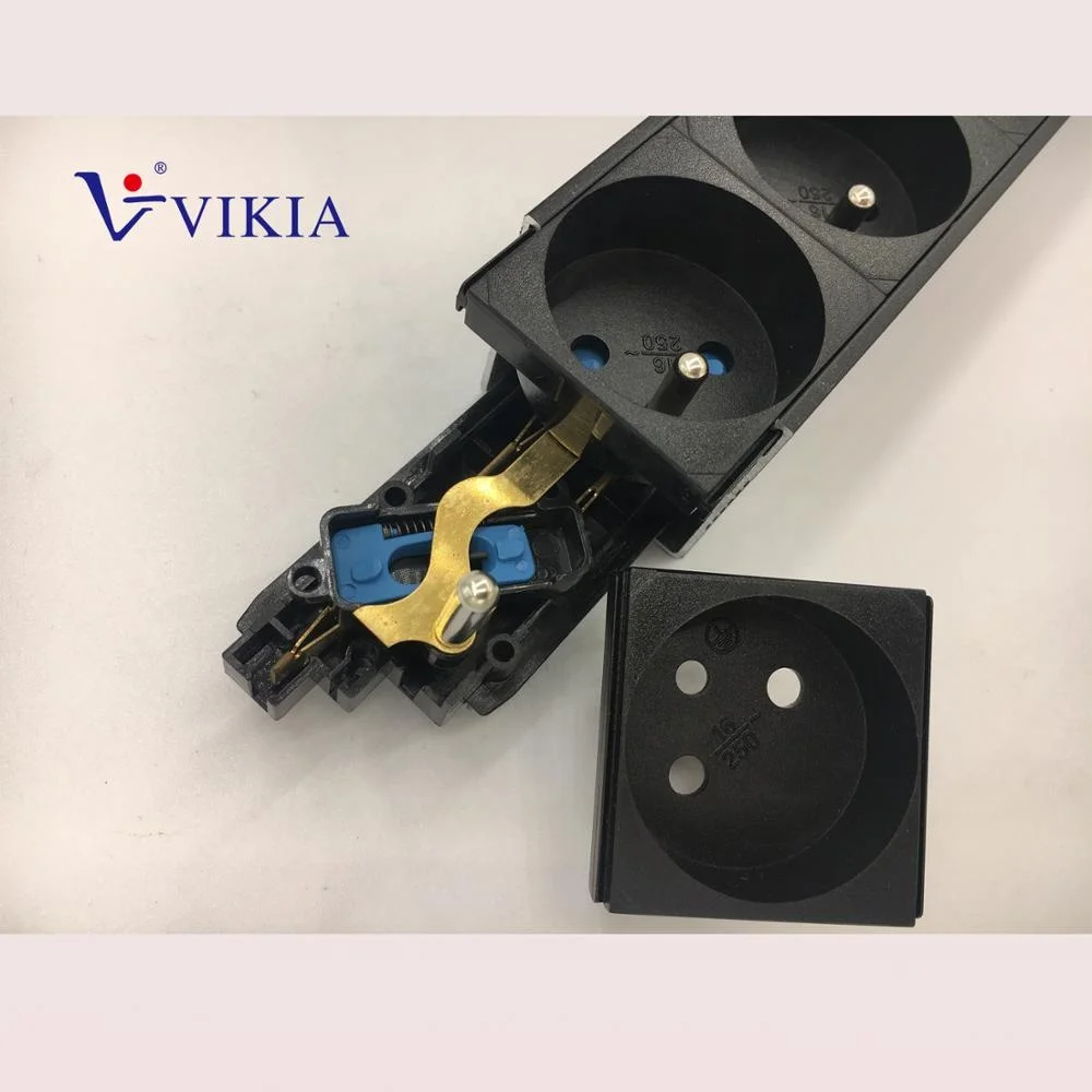 1U 6 каналов французского типа PDU с переключателем для польского рынка