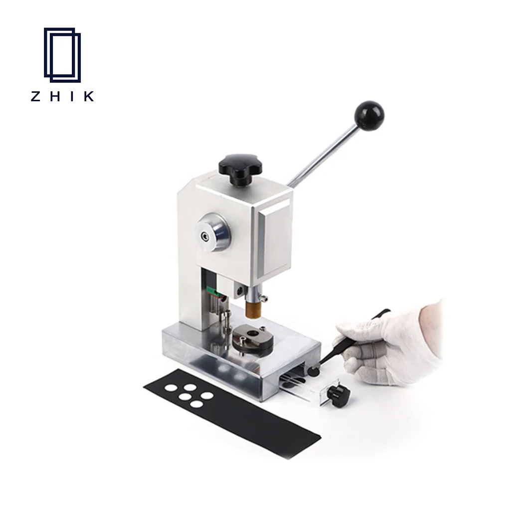 Small Manual Coin Cell Battery Disc Cutter Machine For Button Cells Electrode Cutting Separator Punching