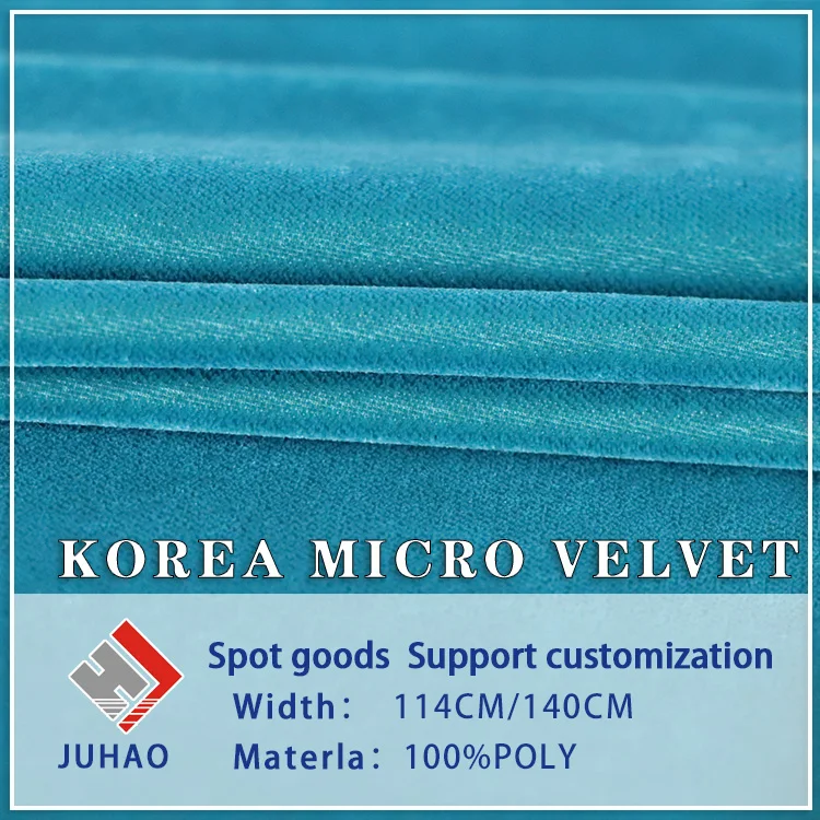 Good service cheap smooth woven polyester micro 5000velvet plain fabric