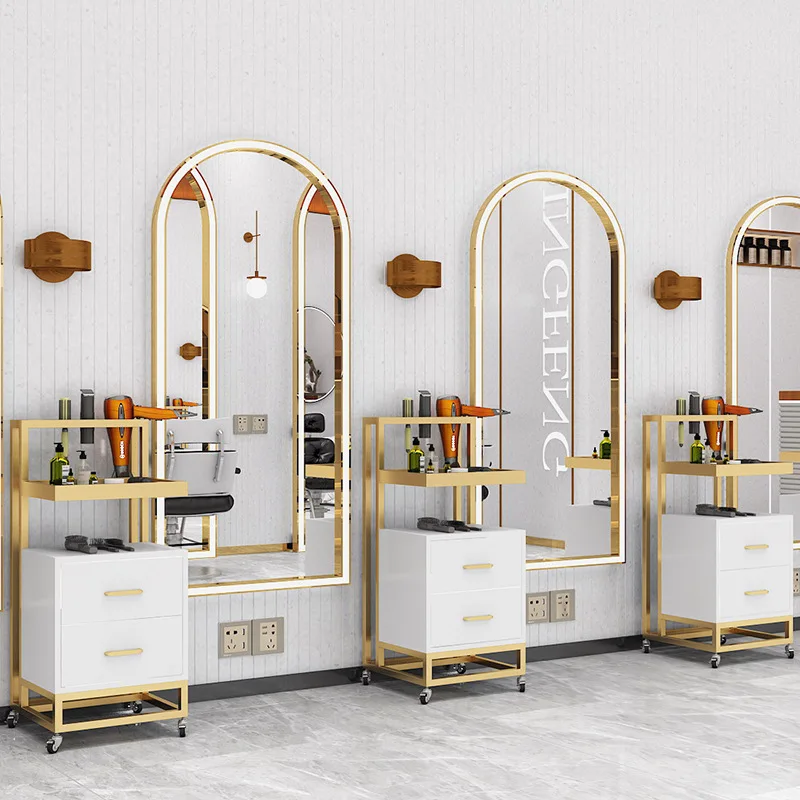 High Quality Multi Functional Hair Salon Styling Car Mobile Beauty Salon Tool Car Multi-Layer Storage Racks Hair Salon Trolley