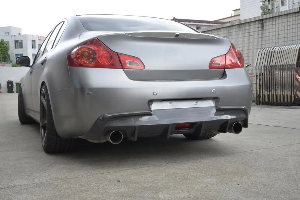 Carbon Fiber G37 Rear Diffuser Lip for Infiniti G37 G37S Base Sedan Sport 2009 - 2013