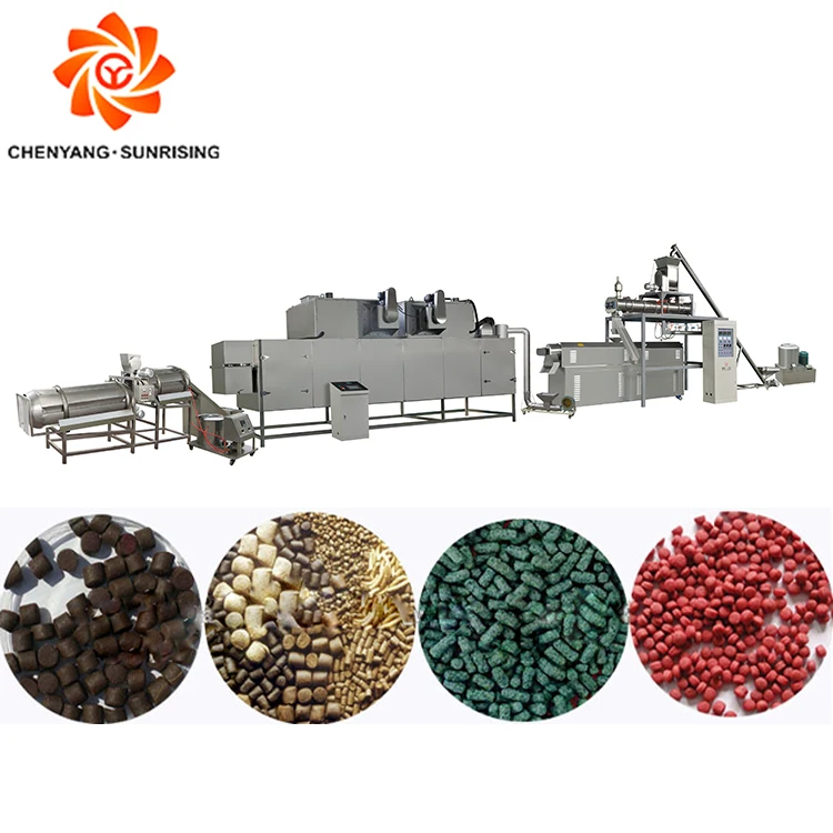 Factory Price Fish Feed Pellets Making Machinery Fish Food Pellet Production Extruded Pet Food Machine
