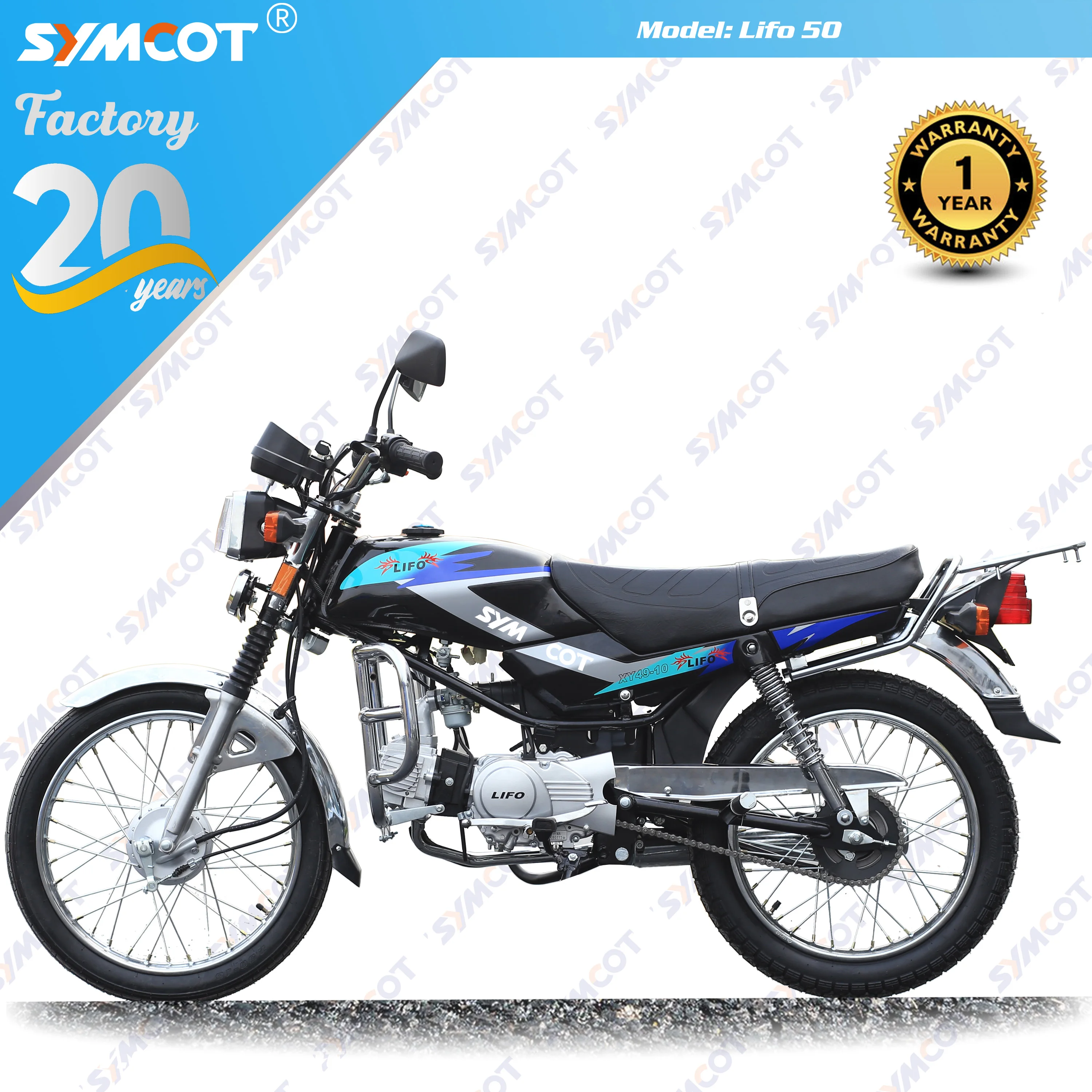 Lifo50 50cc moped motorcycle with cheap cost and high quality for Mozambique market XY49-11