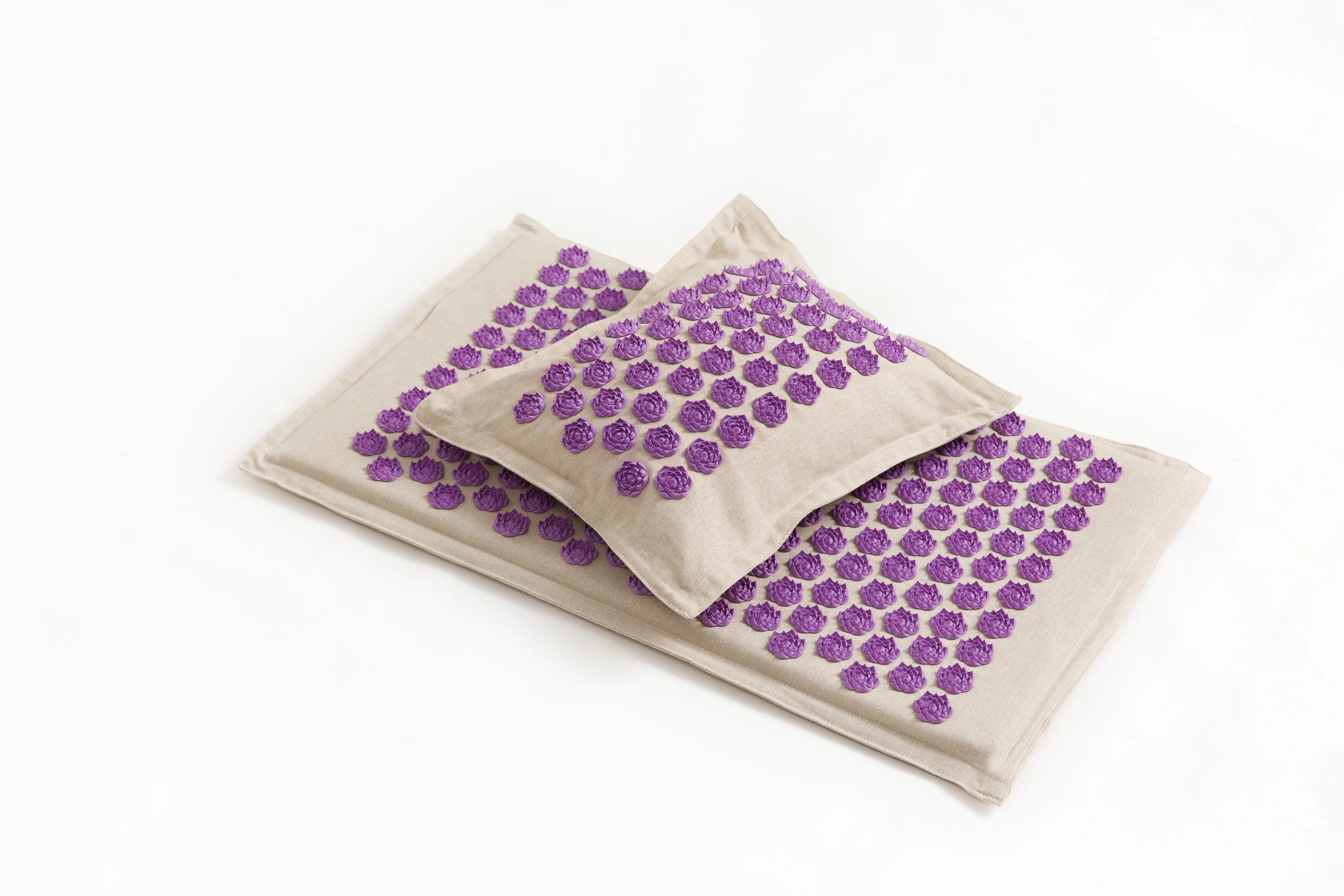 
Customized Multiple Models Foot Back Pain Healthy acupressure mat and pillow set with Bag For Muscle Relaxation Massage set 