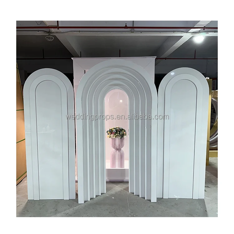 Wedding Stage Background Decoration White Square Acrylic Backdrop