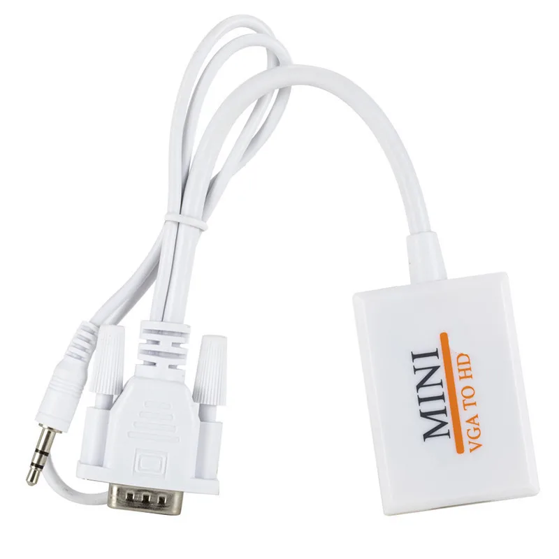 Кабель-адаптер VGA-HDMI Full HD 1080P папа a мама конвертер Кабель HDMI аудио видео кабель