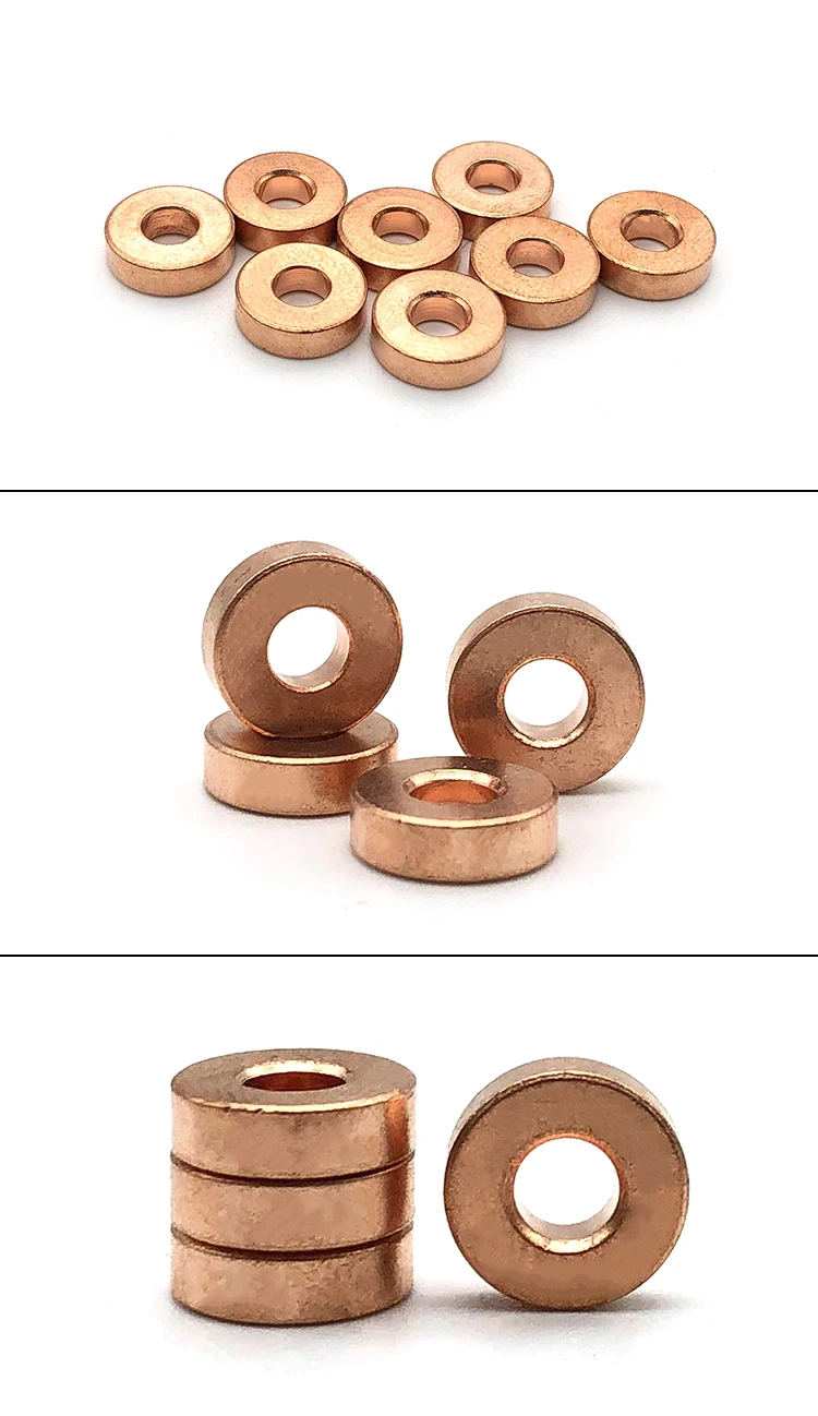 Factory wholesale custom M2.5 M3 M4 M6 M8 M10 M12 Copper Flat Round Brass Cooper Gasket Sealing Washers Car Shim Washer