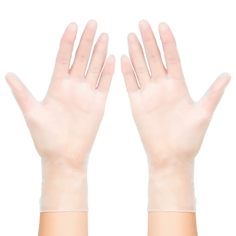Non Latex PVC Gloves Hospital Dental Veterinary Exam Protective Gloves Disposable Clear Powder Free Vinyl Gloves for Medical
