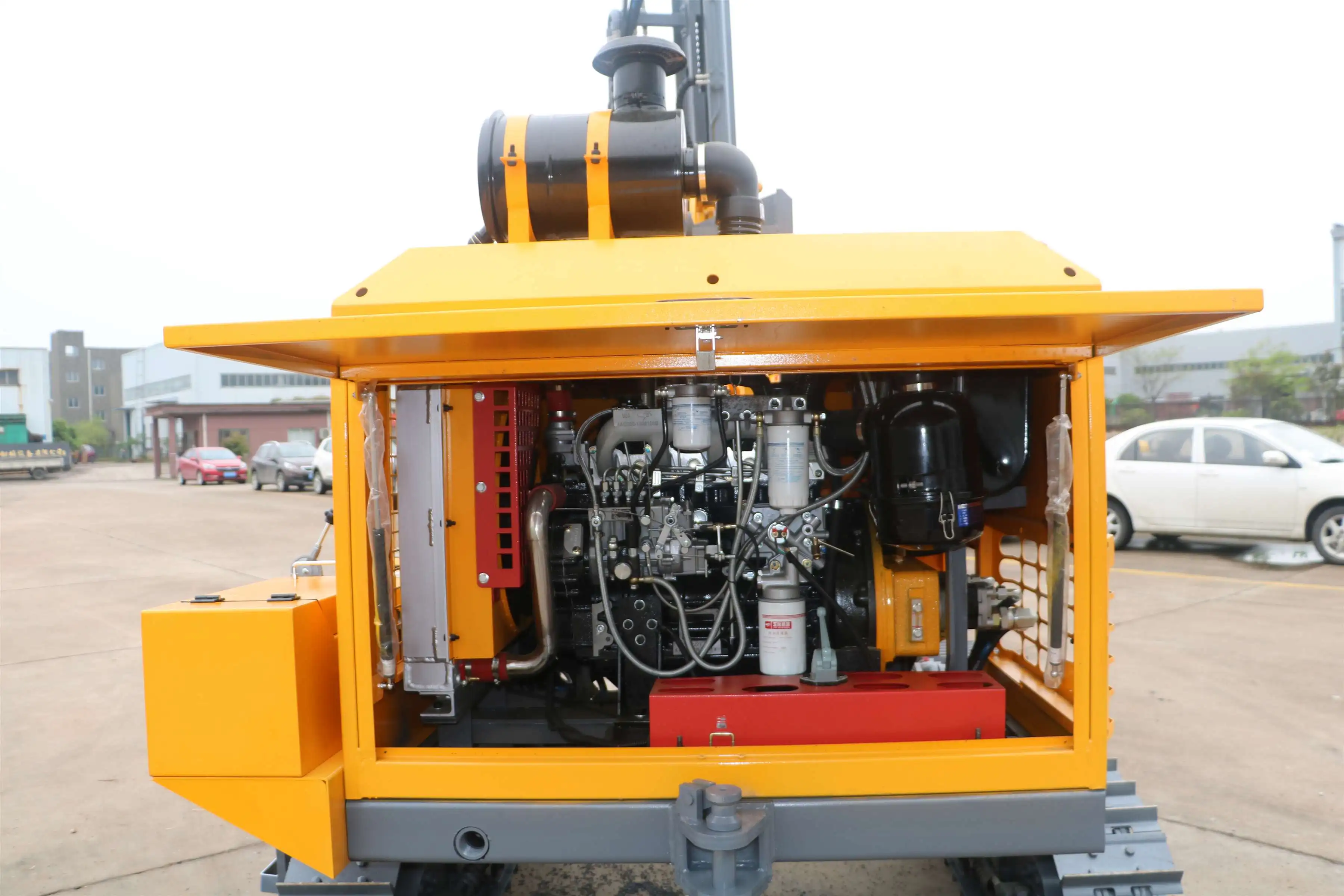 DTH Hydraulic Blasting Rotary Drilling Rig Equipment with Hammer Air Compressor High Drilling Efficiency Portable Mining Project