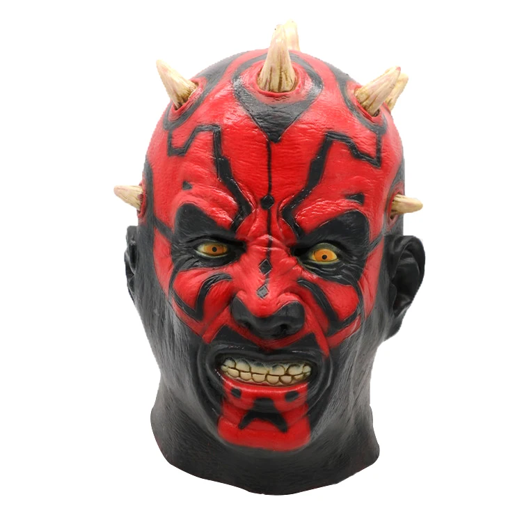 StarWars Darth Maul взрослая латексная маска подъем скайулкерского лидера страшные маски на все лицо реквизит для косплея