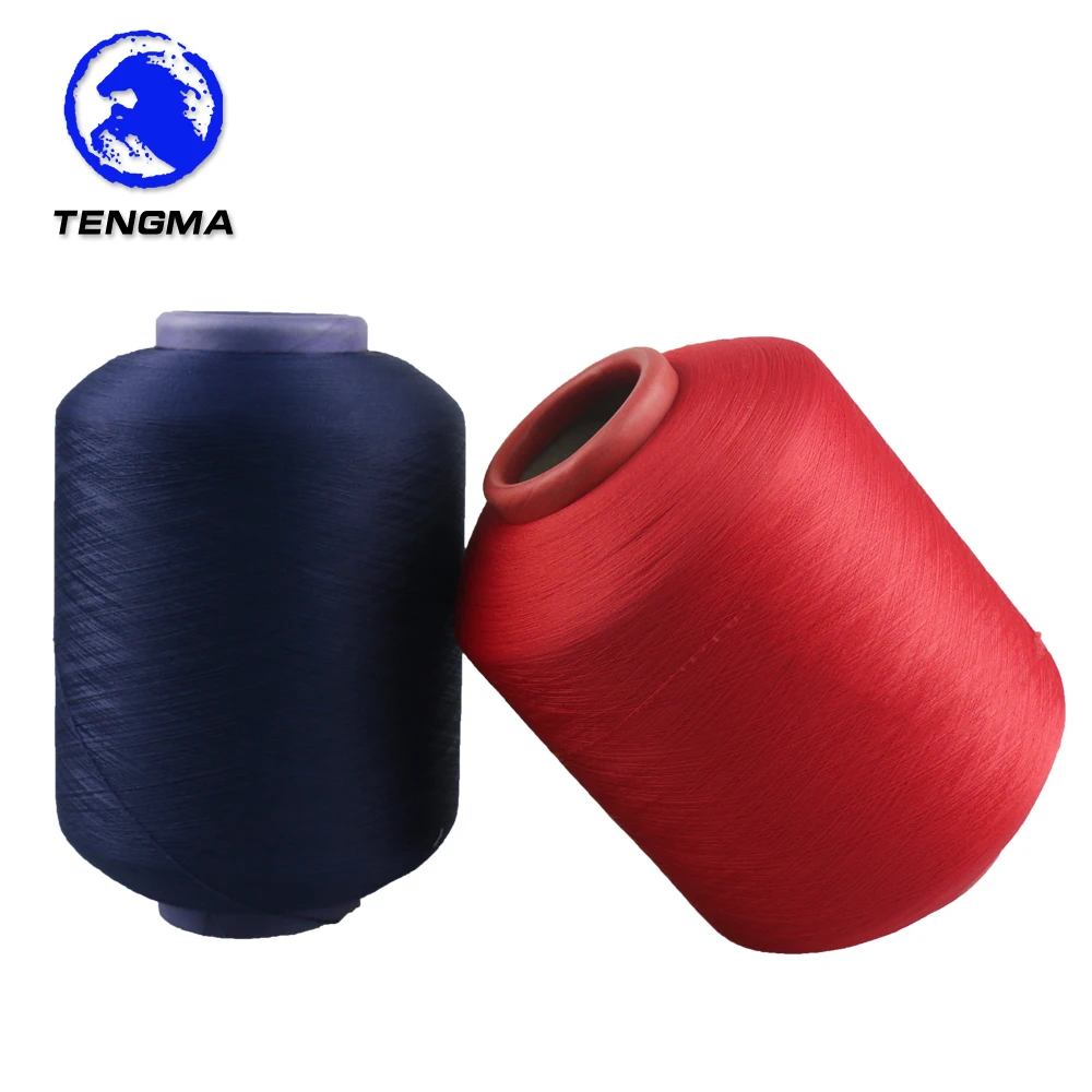 Best selling colors 100 polyester raw white spandex covered yarn