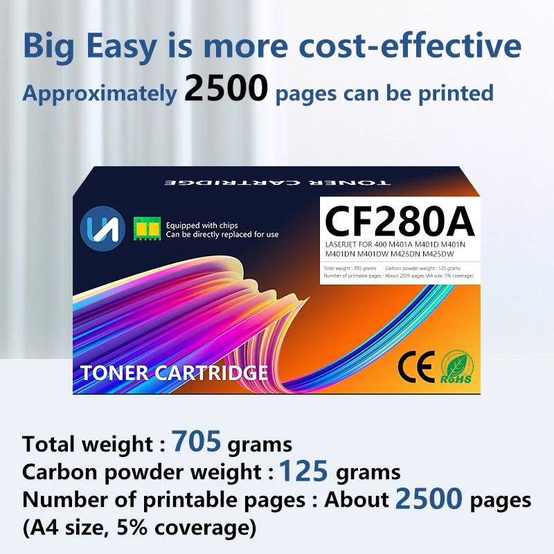 CF280a подходит для лазерного принтера HP M401dn M401dne M401dw Pro 400 MFP M425dn M425dw M401a M401d M401n