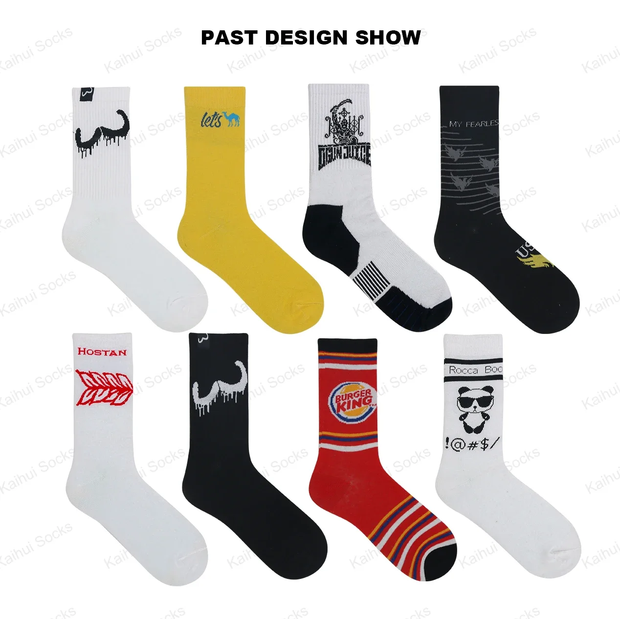 Whole sports mens socks custom logo designer crew Embroidery Jacquard cotton high quality spring summer grip calcetines