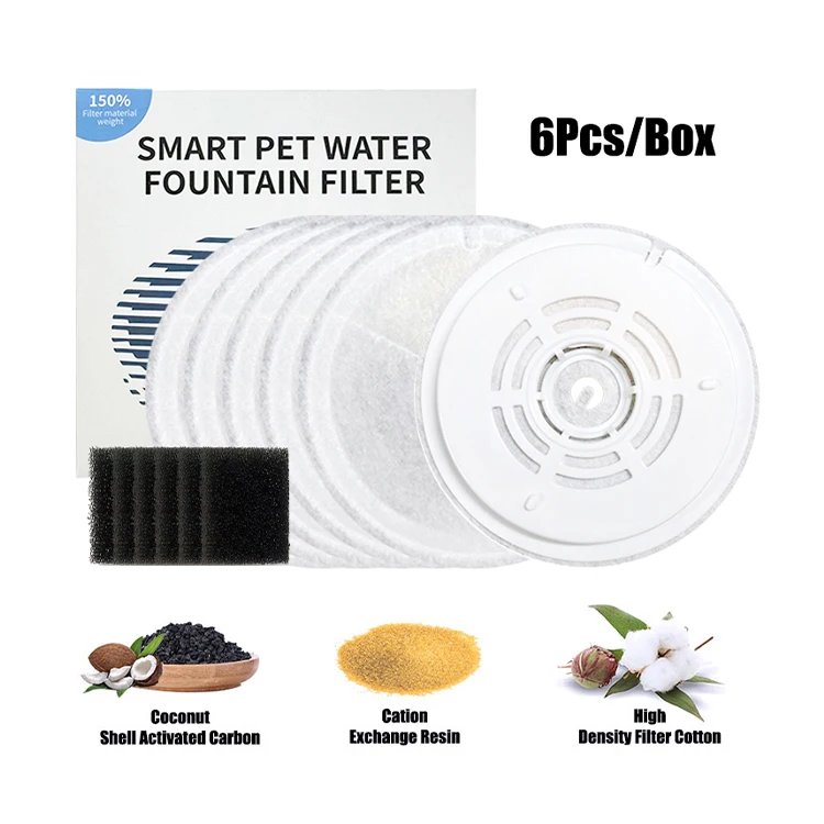 Eco Friendly 6 Pcs/Box Pet Health Product Accessory Automatic Pet Drinking Fountain Dispenser
