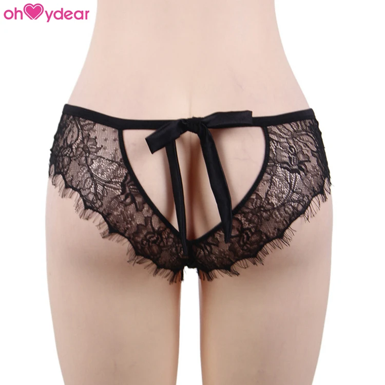
Bulk custom see through hollow black adult sexy lace underwear lingerie for women 