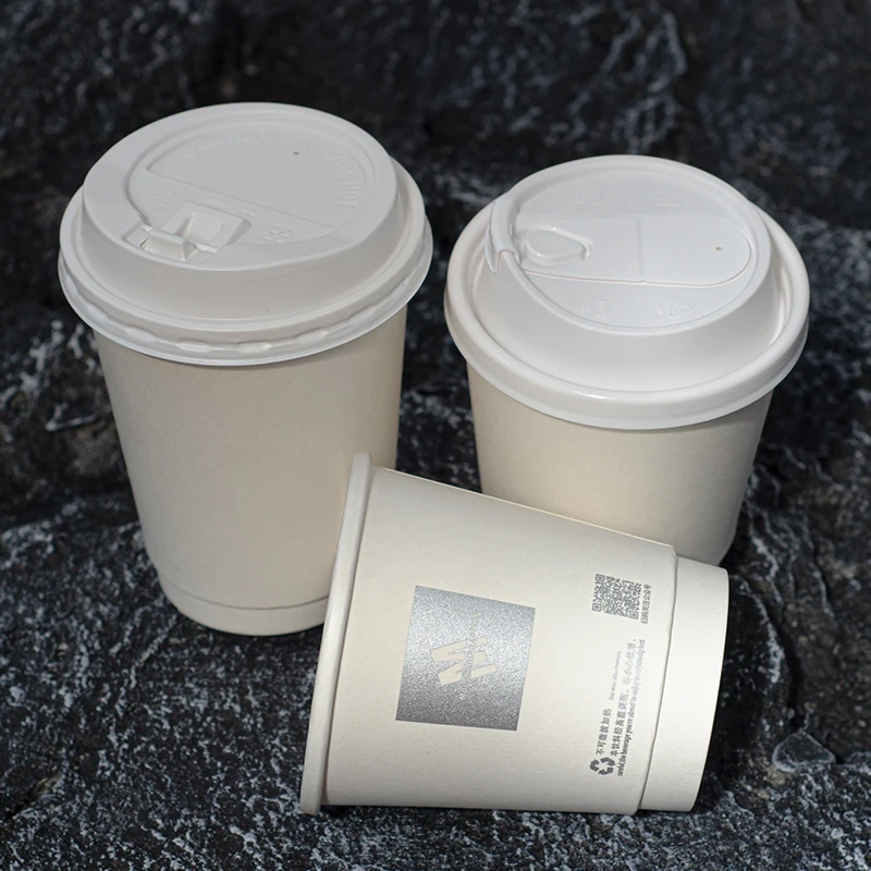 Hot Coffee Cup Thickened Thermal Insulation Milk Tea Cup Double Wall Hollow Paper Cup Thermal Insulation Commercial Custom logo