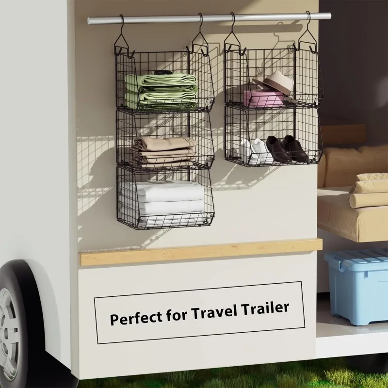 Promotional Spot Supply Great-quality Heavy Duty Clothes Storage Hanging Shelves Closet Organizer