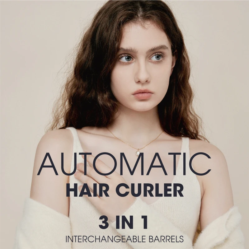 New detachable 1.25 inch automatic hair curler 3 in 1 multi styler auto rotating self curling iron