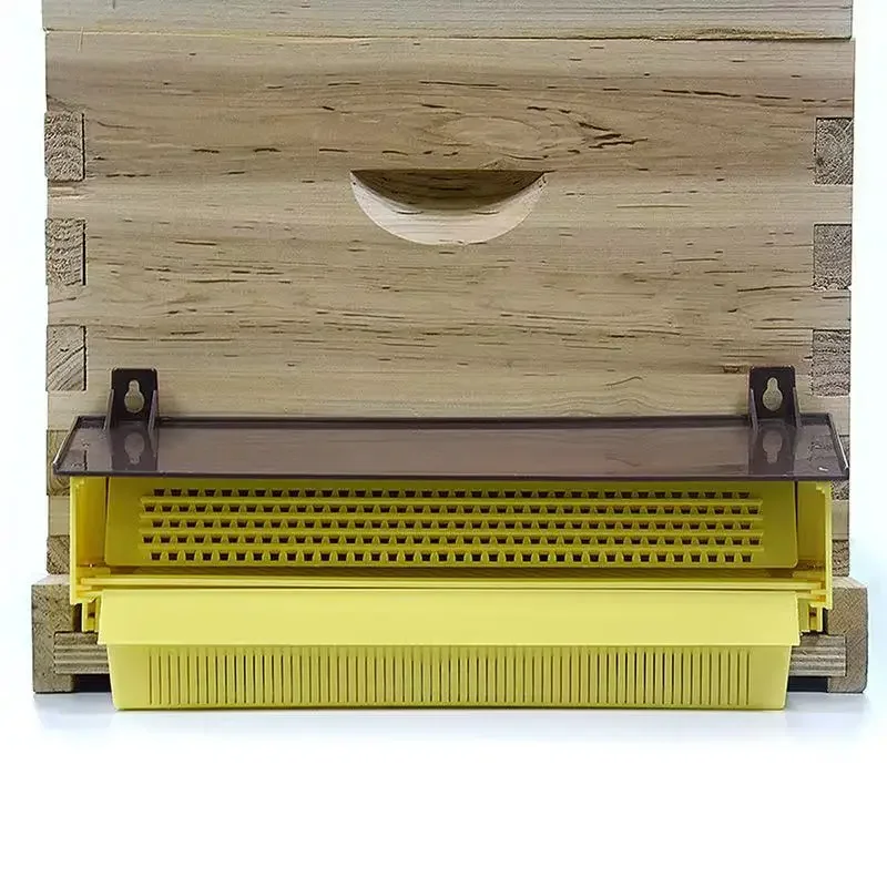 simple pollen collector beekeeper with wood pollen trap for plastic pollen trap