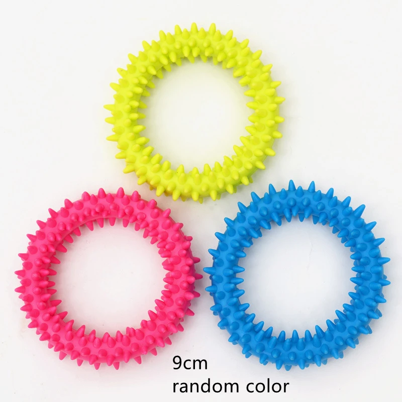 New Design Colorful Durable Portable TPR Dog Rope Toy Non-toxic Bite-resistant  Rugby Ball Dog Chew Toy