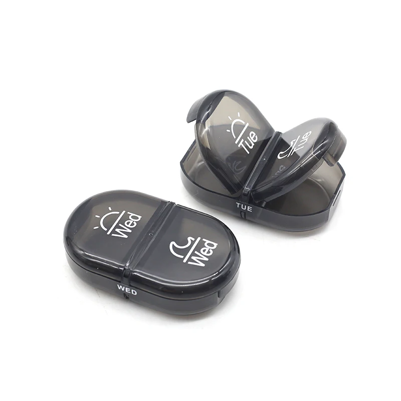 Hot Sale Weekly Pill Organizer AM PM with 7 Daily Pocket Case to Hold Vitamin Storage Box