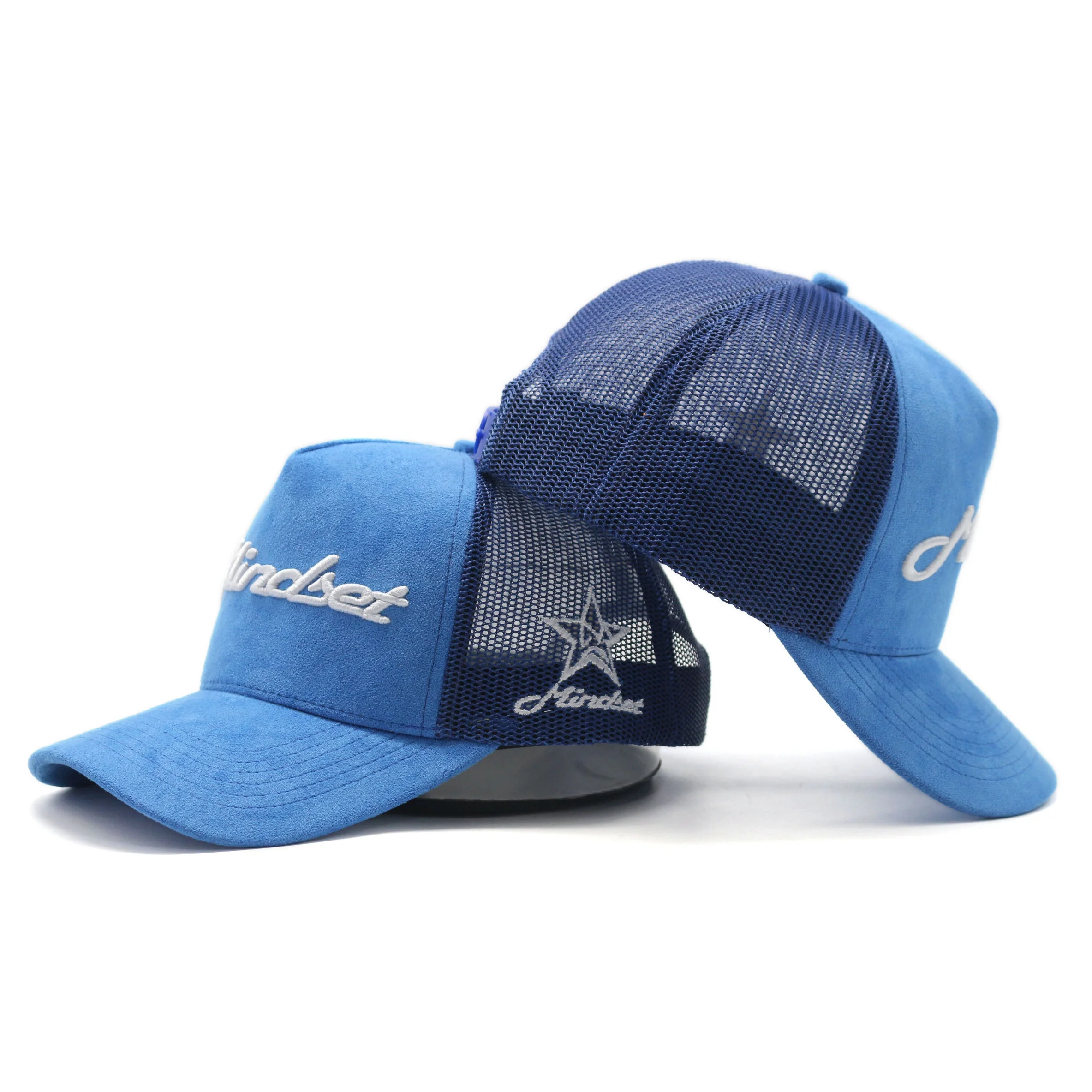 Low MOQ High quality custom 5 panel suede trucker cap