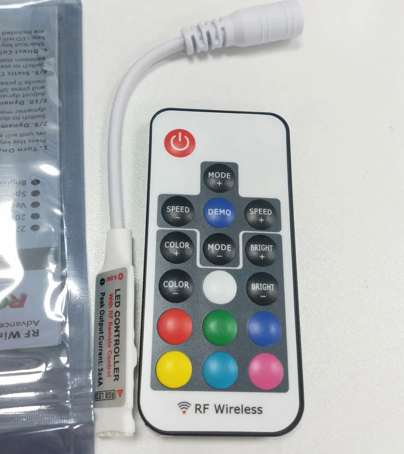 Беспроводной контроллер 6A RF rgb с дистанционным регулятором яркости 12 В для RGB силиконовых неоновых ламп