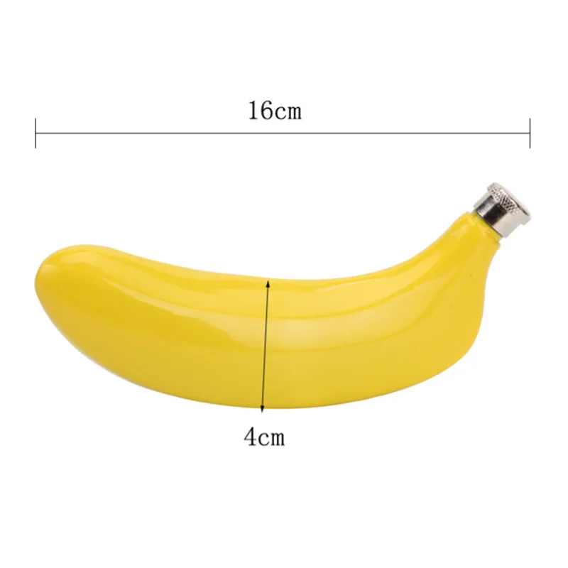5oz Banana Shaped Hip Flask Pot Stainless Steel Pocket Wine Bottle Drinking Accessories