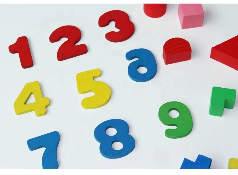 Wooden Geometric Shapes Montessori Puzzle Sorting Math Bricks Preschool Learning Educational Game Baby Toddler Toys for Children