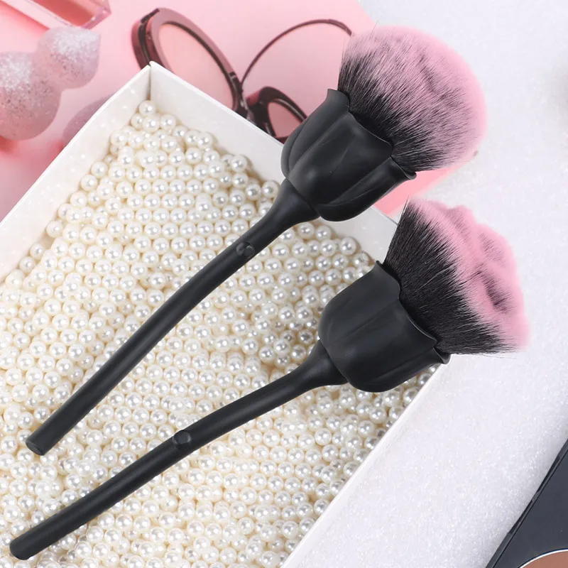 2024 Nail cleaning brush lovely gift Black flower makeup brush set