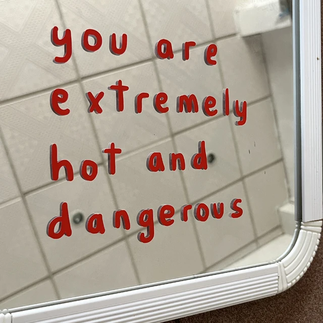 I Am Loved Custom Affirmation PVC Vinyl Acrylic Mirror Sticker Sheet Window Glass Mirror Motivational Decal Sticker