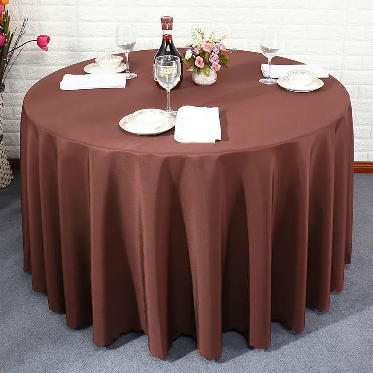 Luxury custom low price table cover printed logo polyester round table cover cloths