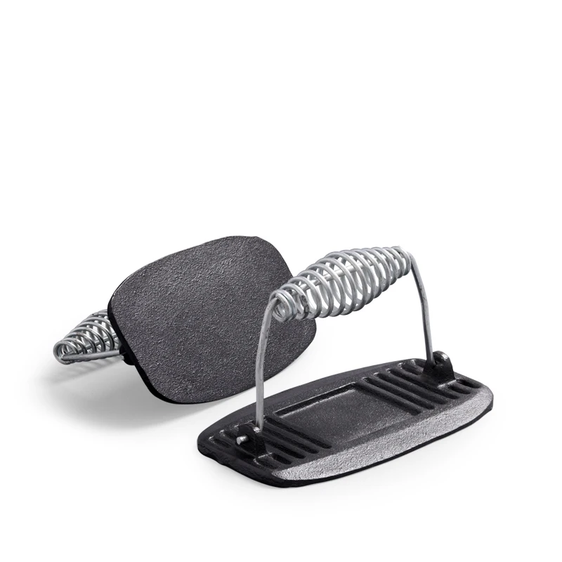 Cast Iron  Barbeque Accessories BBQ Meat Bacon Press With Spring Handle