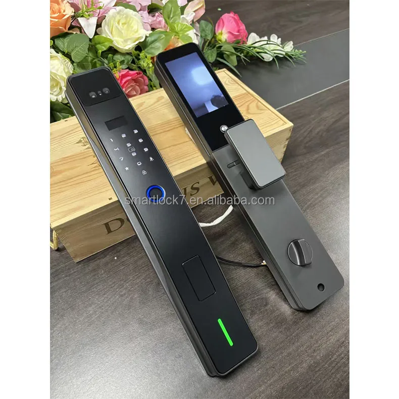 Full Automatic WiFi Wireless Password Fingerprint App Digital With Camera smart access door lock