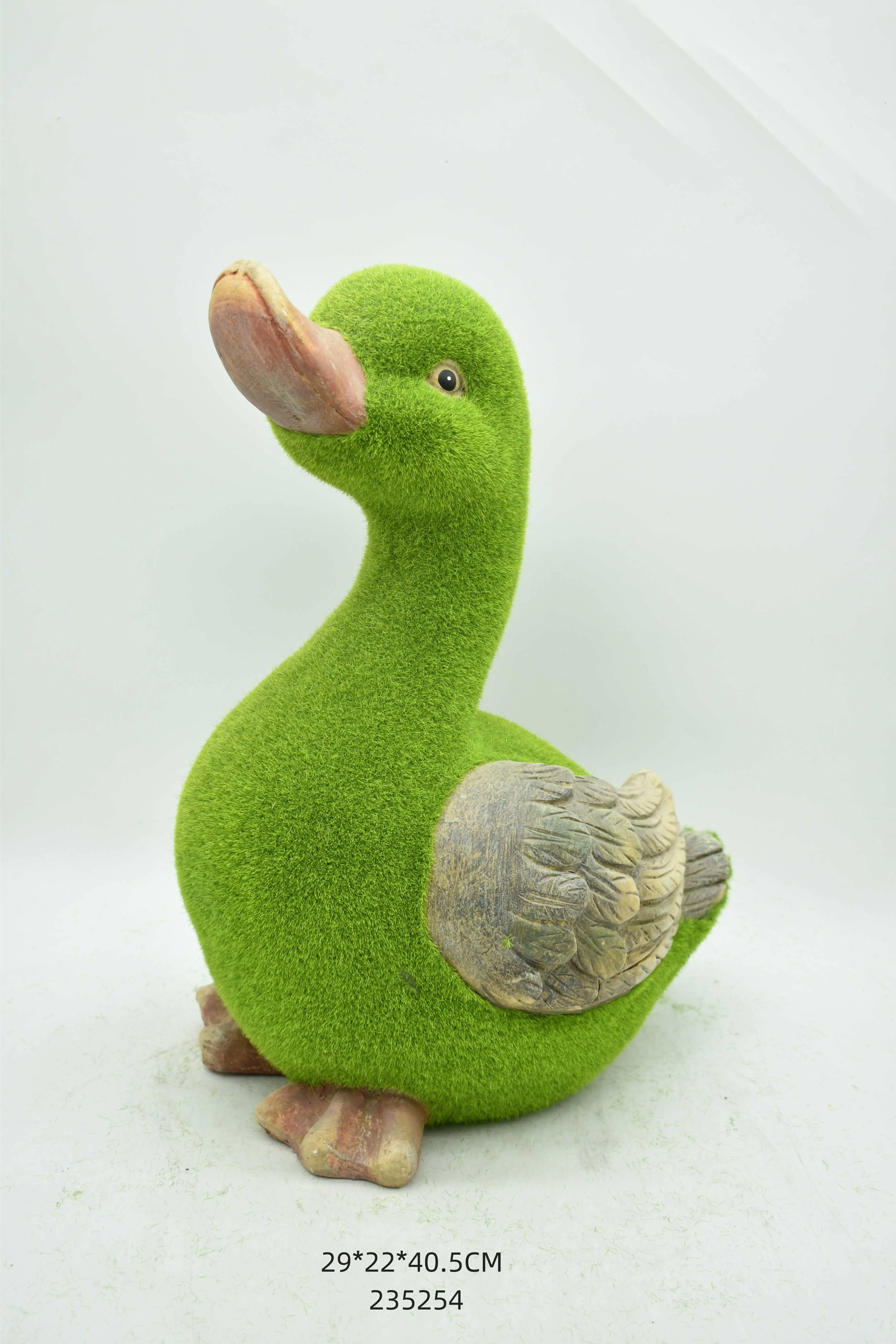 Artificial Grass Animal Statue Manufacturers Duck Garden Decor Goose Flocked Ornament