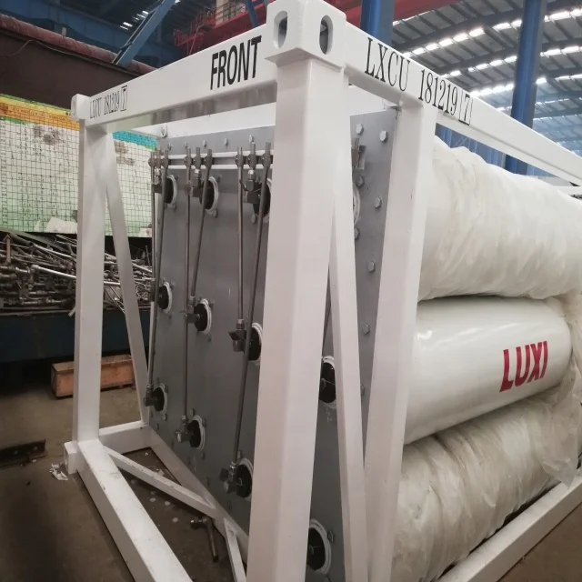 China Manufactory CNG Tube Transport Container Truck Trailer Cng Tube Skid