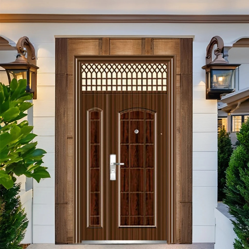 UK Market Metal Door Main Entrance Anti-theft Luxury House Modern Door