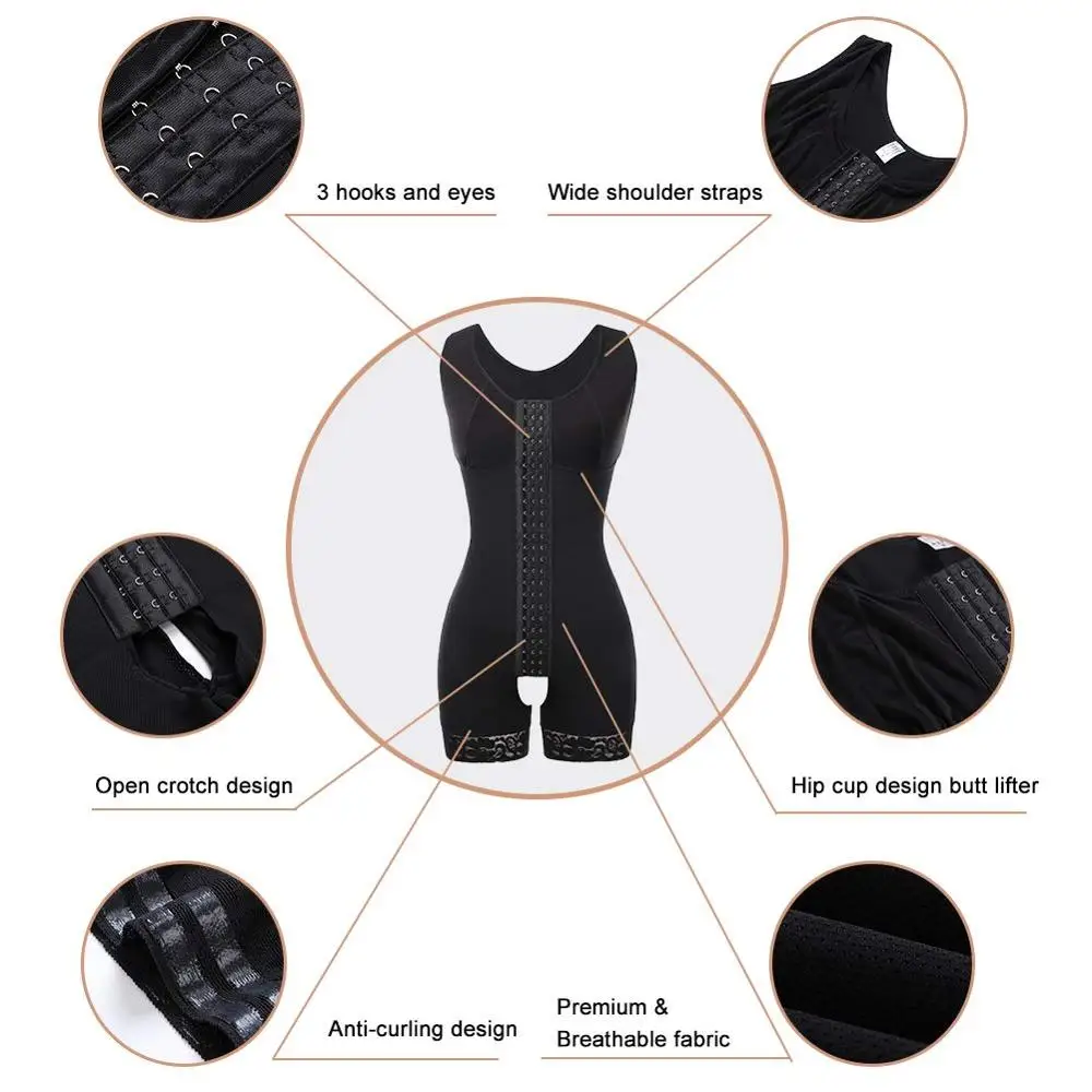 Oem/Odm Waist Trainer Full Body Shaper Vest Abdomen Sexy Lingerie Bodysuit Postpartum Recovery Modeling Belt Slimming Underwear