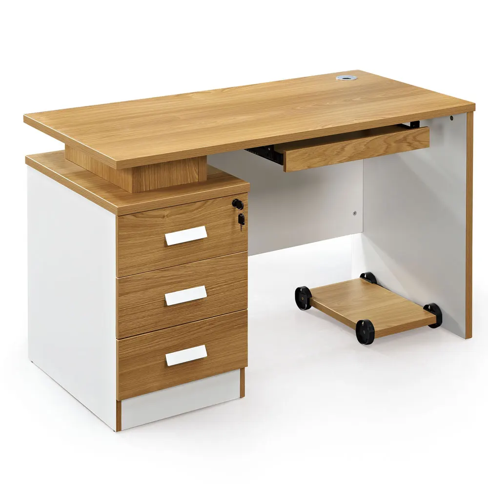 Wood Executive Office Desk Laptop L Shape Study Foldable Home Computer Table Desk