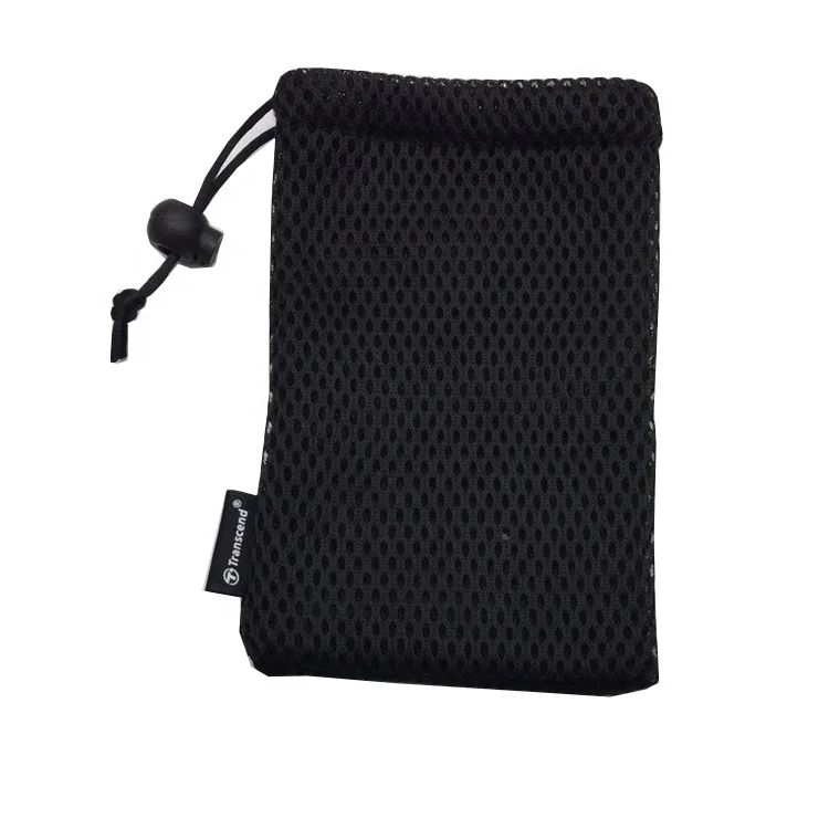 Подгонянные толстые мешки шнурка сетки сэндвича с сплетенным ярлыком