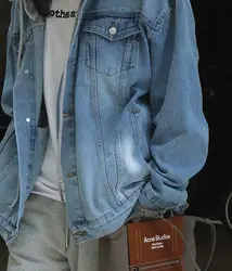 Women wholesale hot seller oversize style fashion lady spring summer jean jacket loose denim coat jackets